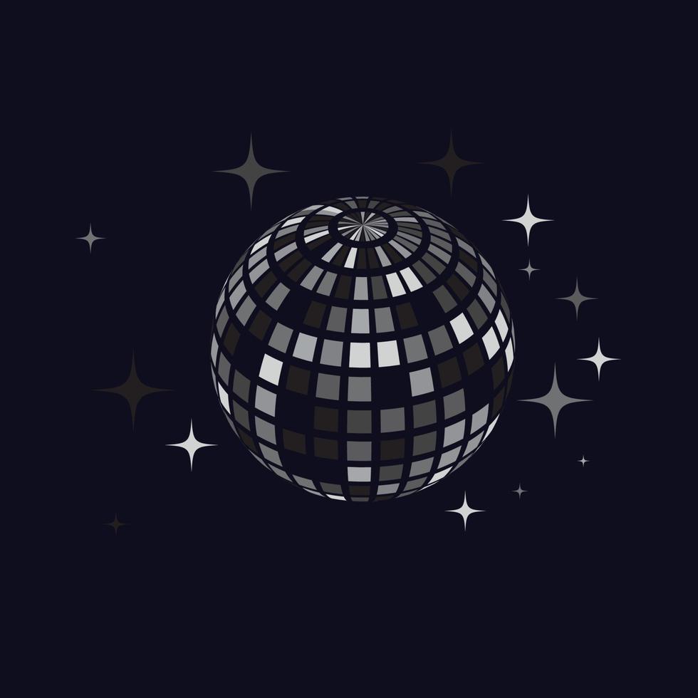 Disco ball vector icon illustration