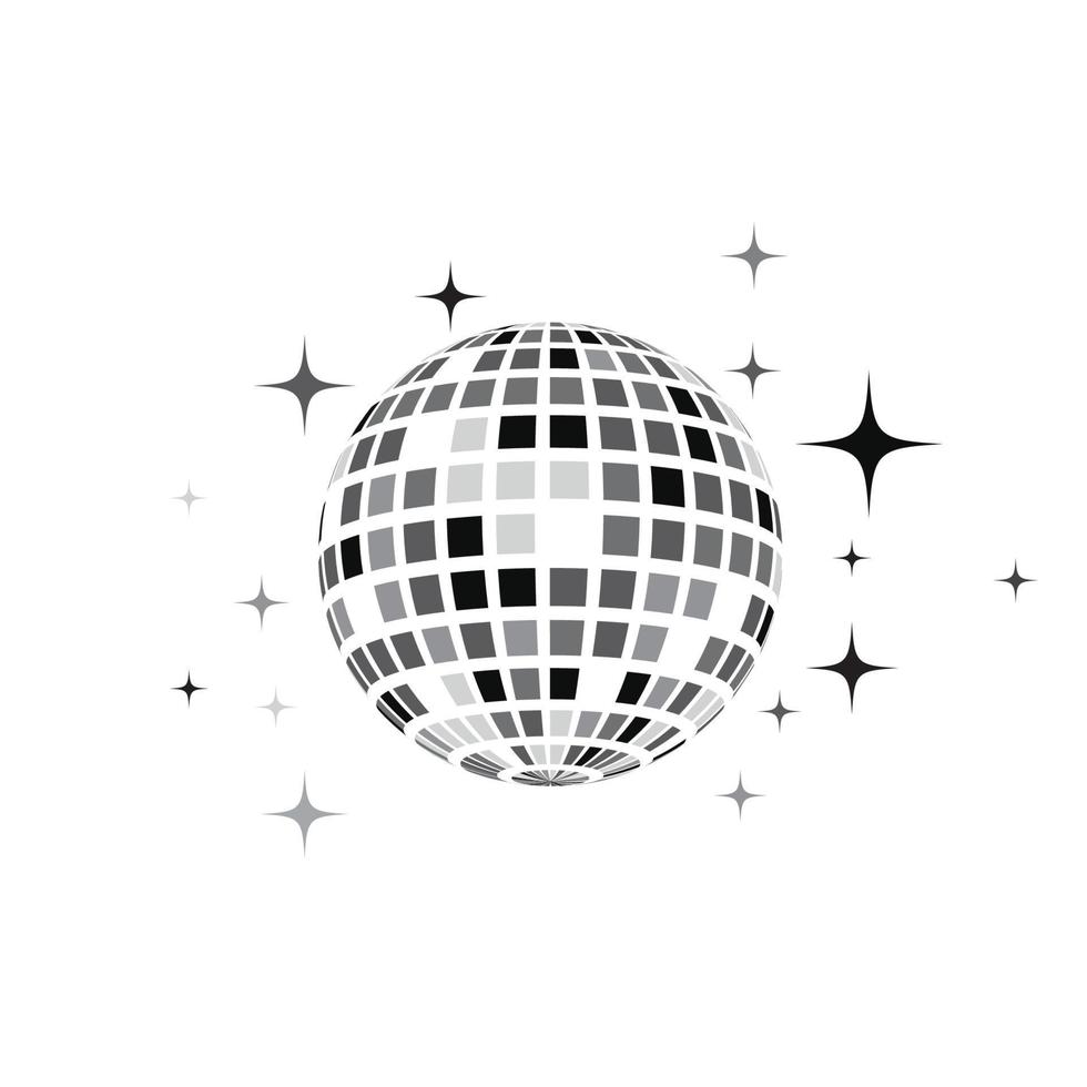 Disco ball vector icon illustration