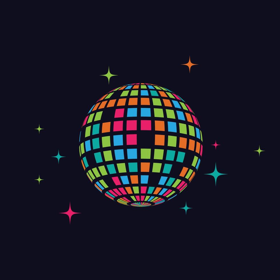 Disco ball vector icon illustration