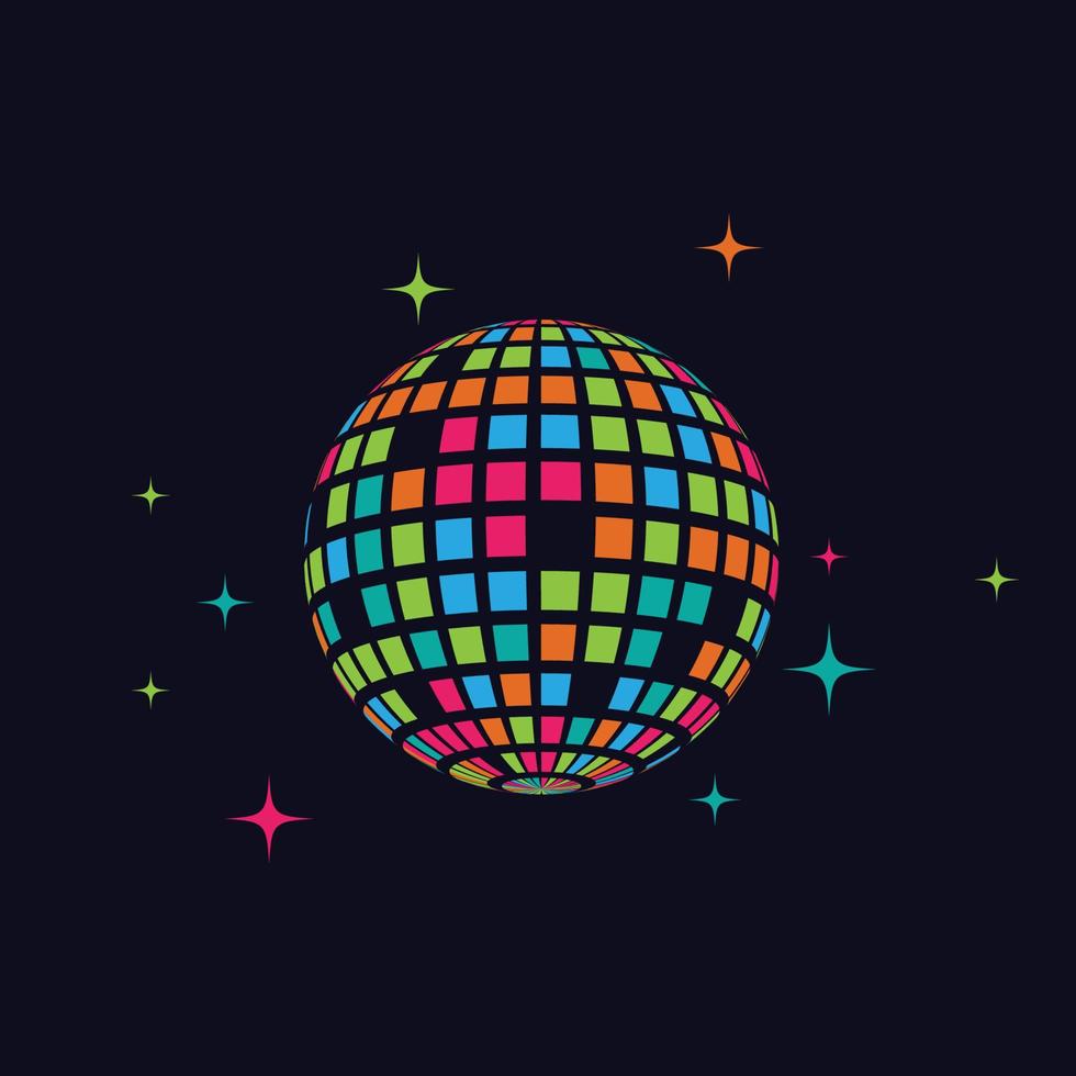 ilustración de icono de vector de bola de discoteca