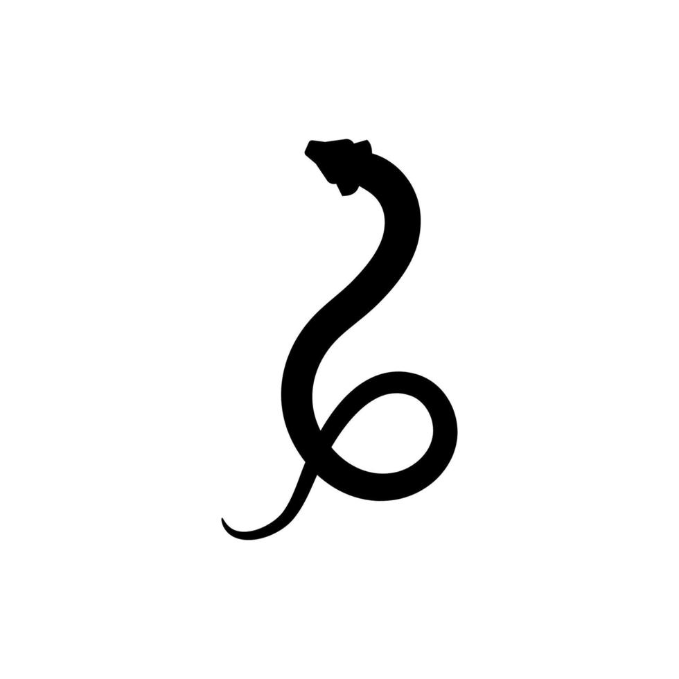 vector de silueta de icono de serpiente