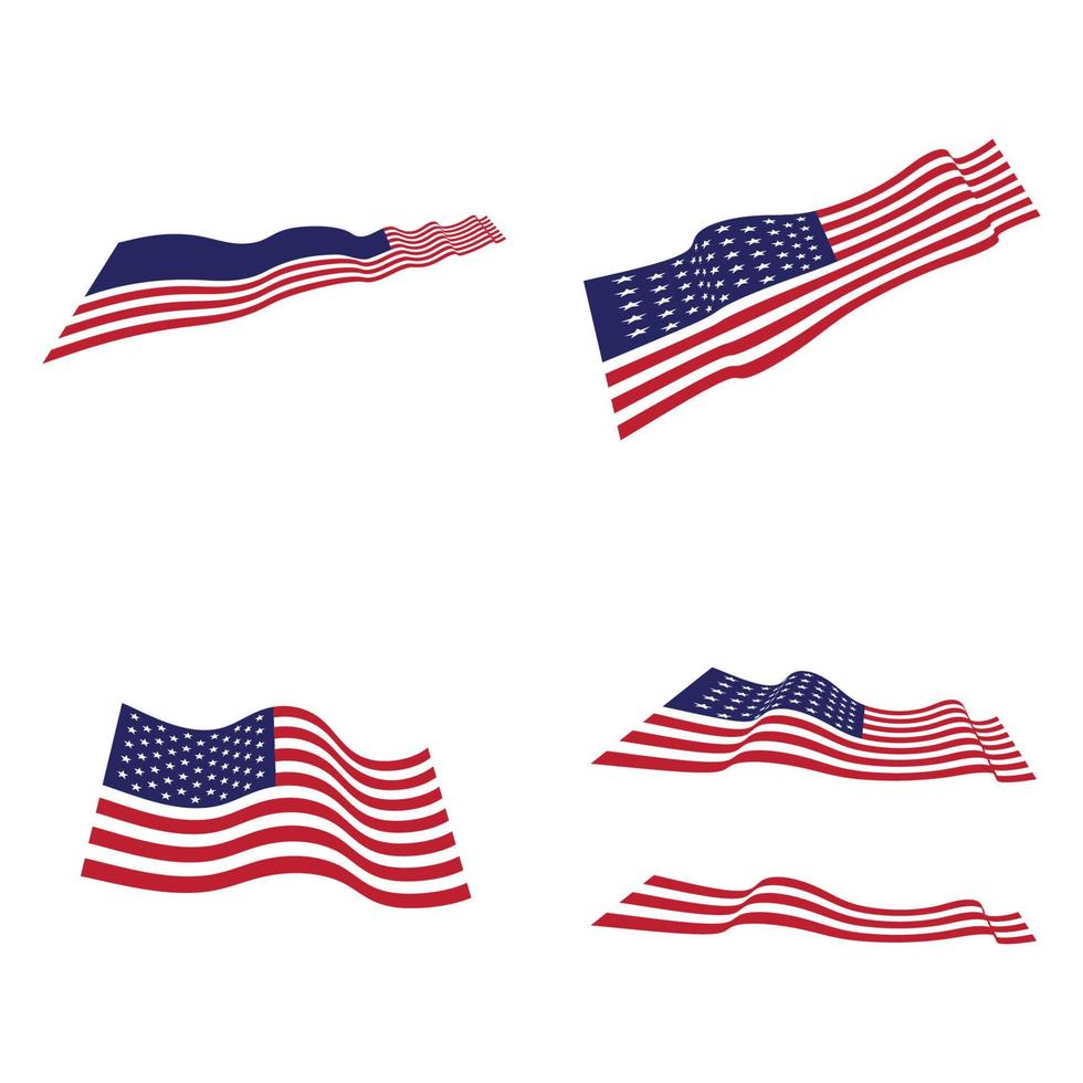 Flag american vector icon illustration