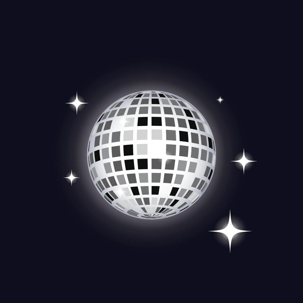 ilustración de icono de vector de bola de discoteca