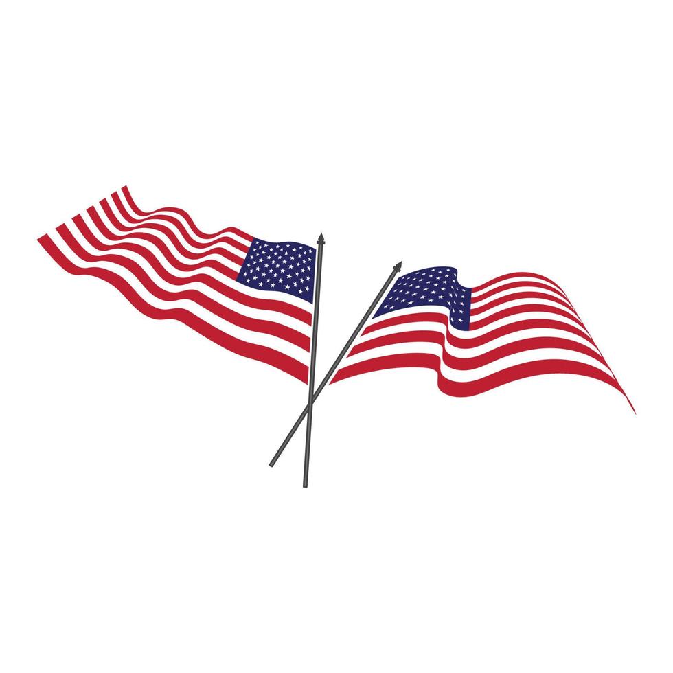 Flag american vector icon illustration