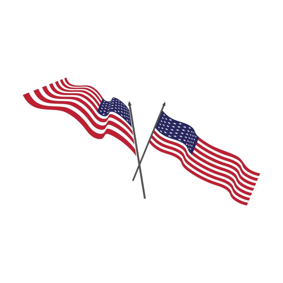 Flag american vector icon illustration