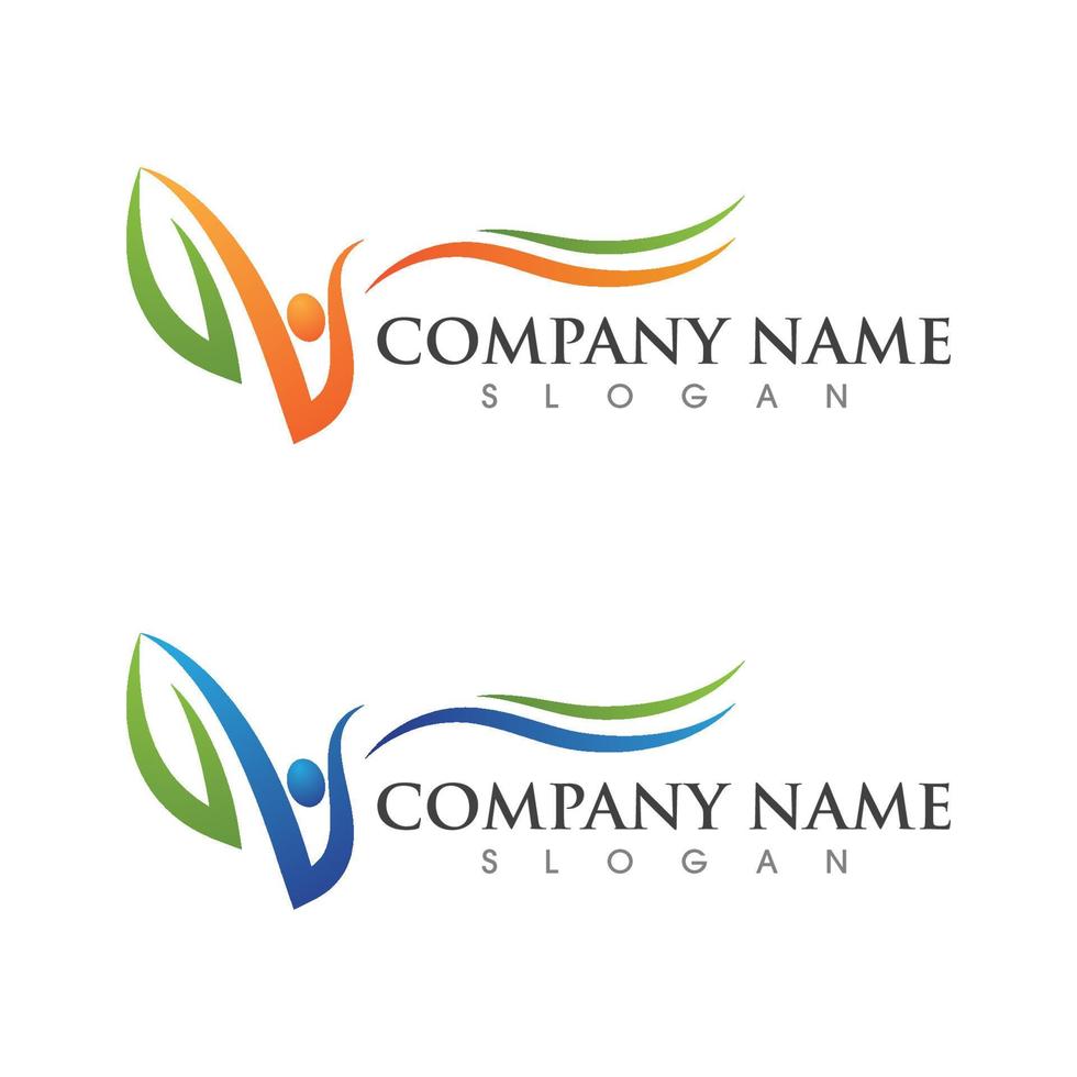 Human character logo sign vector