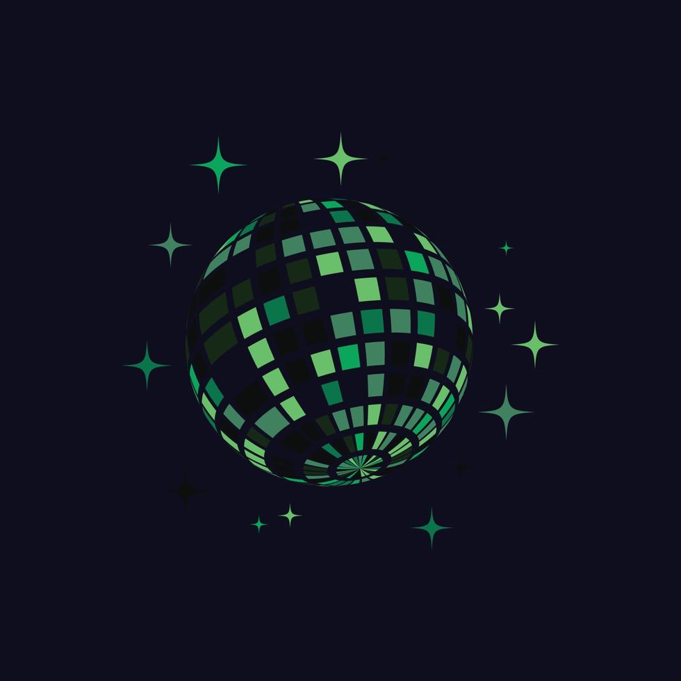 Disco ball vector icon illustration