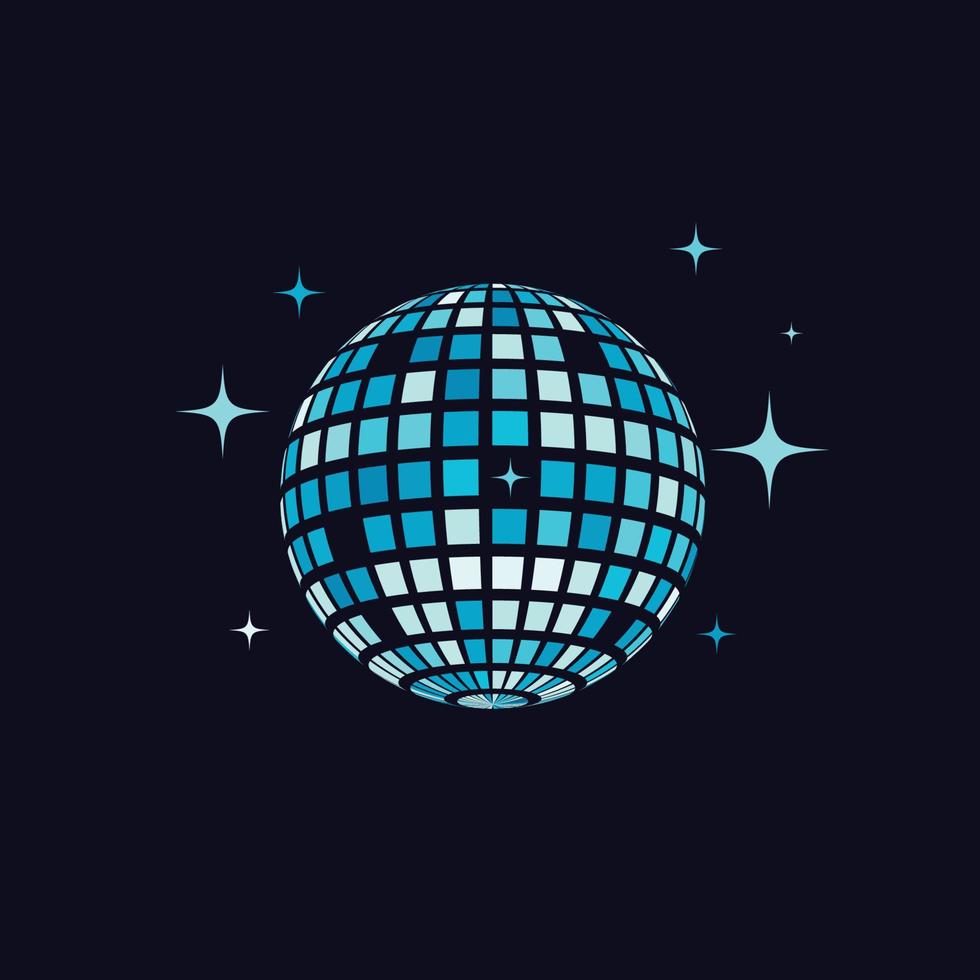 ilustración de icono de vector de bola de discoteca