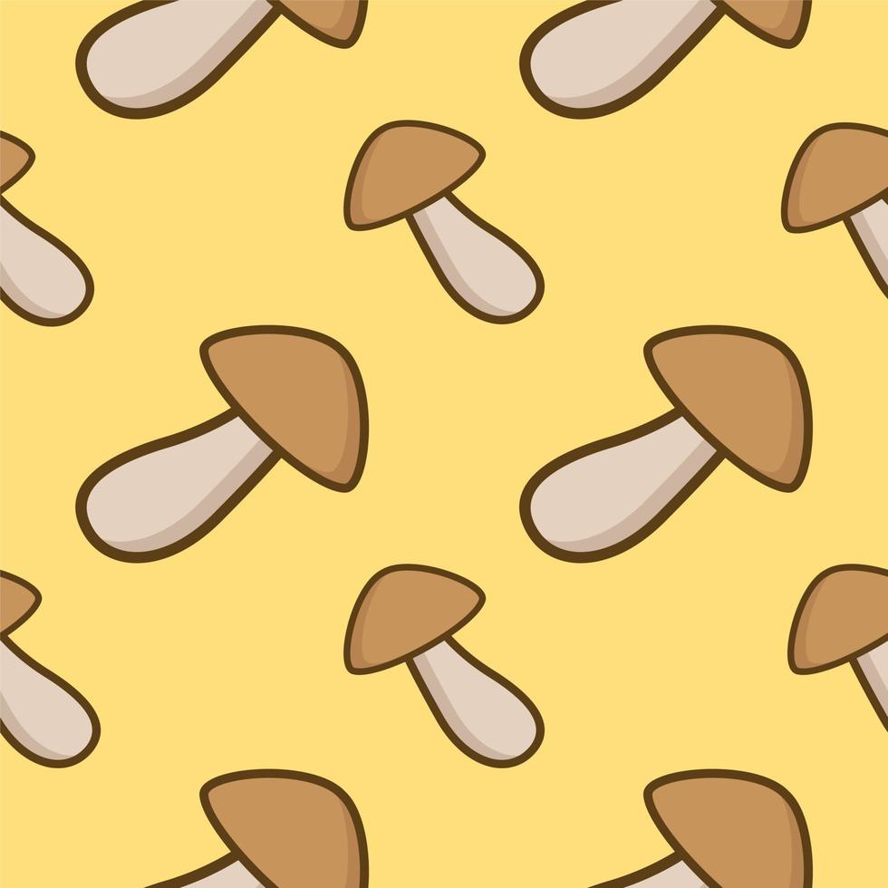 mushroom seamless pattern flat design vector illustration