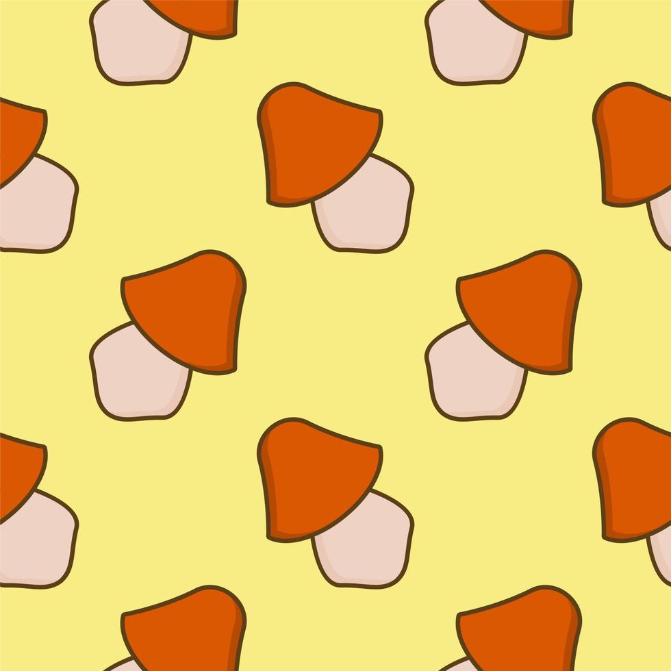 mushroom seamless pattern flat design vector illustration