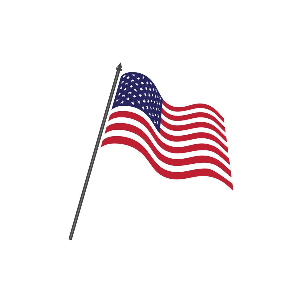 Flag american vector icon illustration