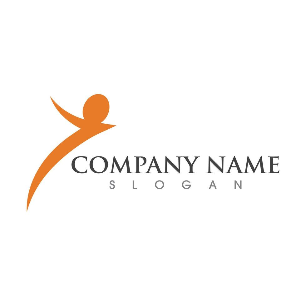 Human character logo sign vector