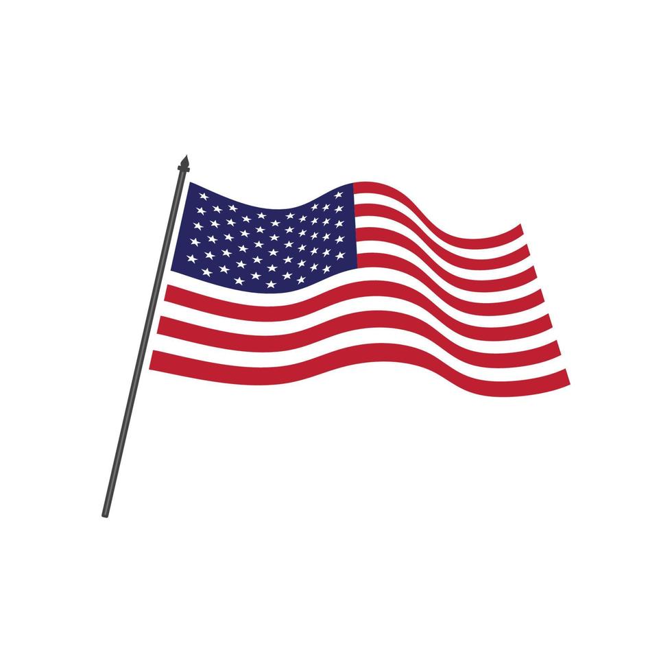 Flag american vector icon illustration