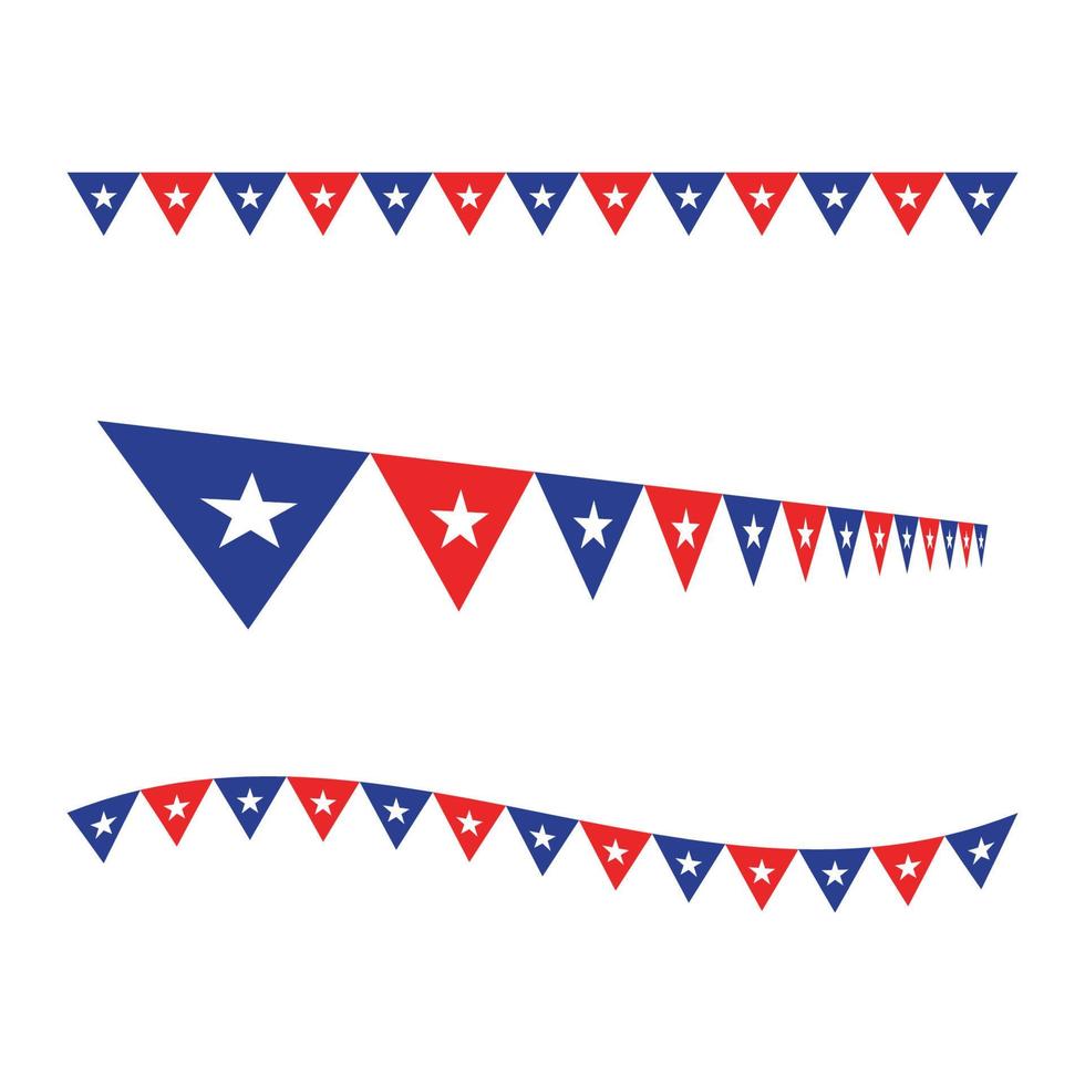 Flag american vector icon illustration