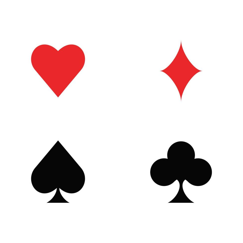 Casino card icon template vector