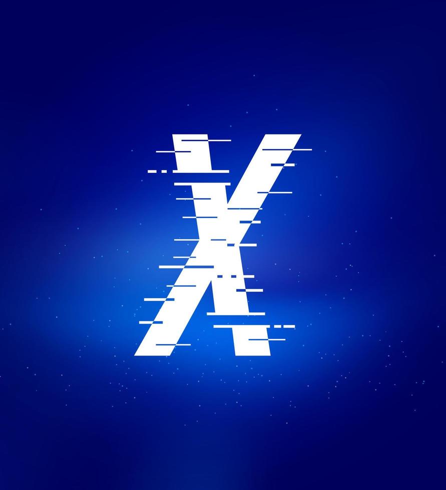X letter fast speed logo. Animated letters. Technology labels, match headlines, sports posters, book and banner design etc. vector