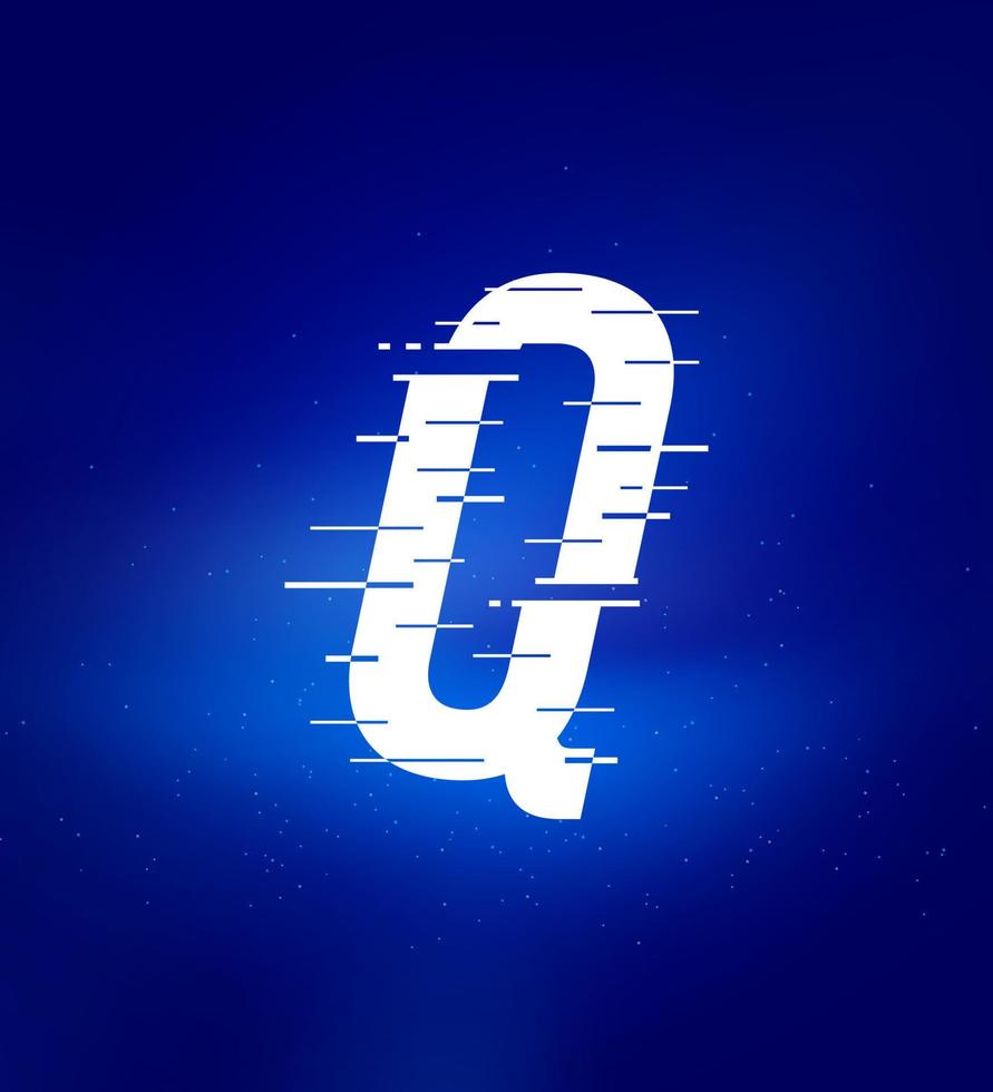 Q letter fast speed logo. Animated letters. Technology labels, match headlines, sports posters, book and banner design etc. vector