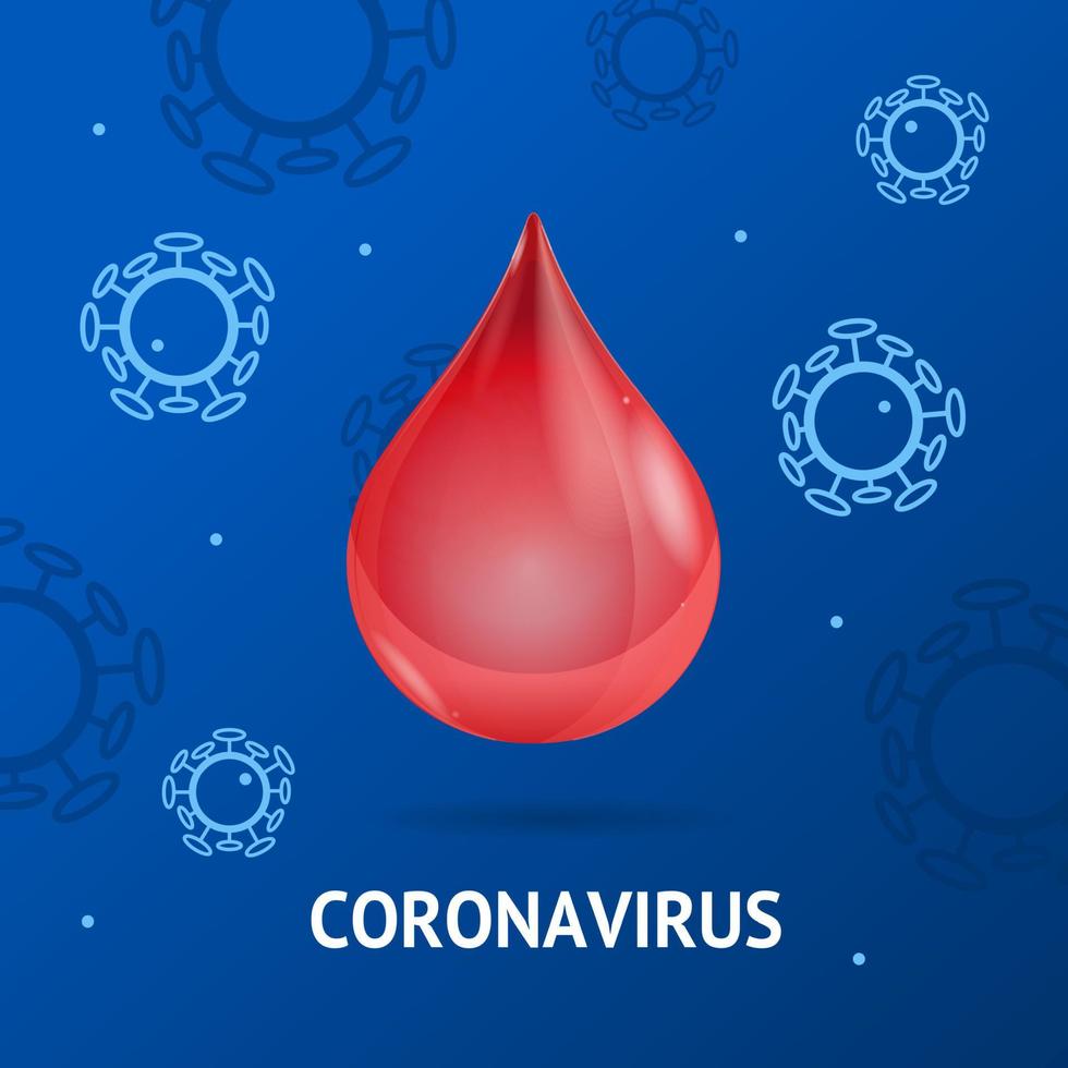 Realistic Detailed 3d Coronavirus Concept Ad Poster Card. Vector