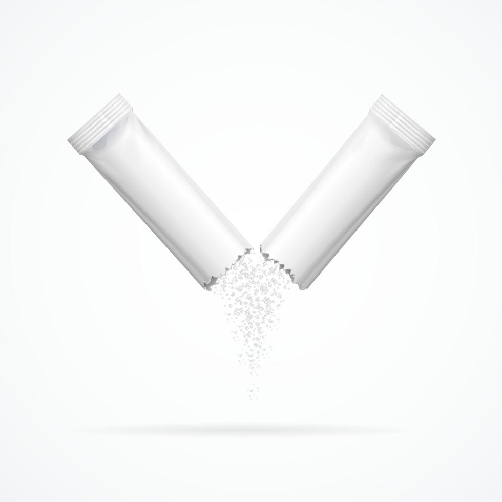 Realistic Detailed 3d Matte Sachet Stick. Vector