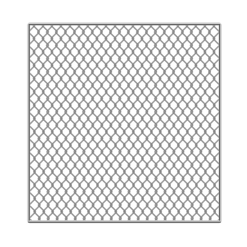 Realistic Detailed 3d Metal Fence Wire Mesh. Vector