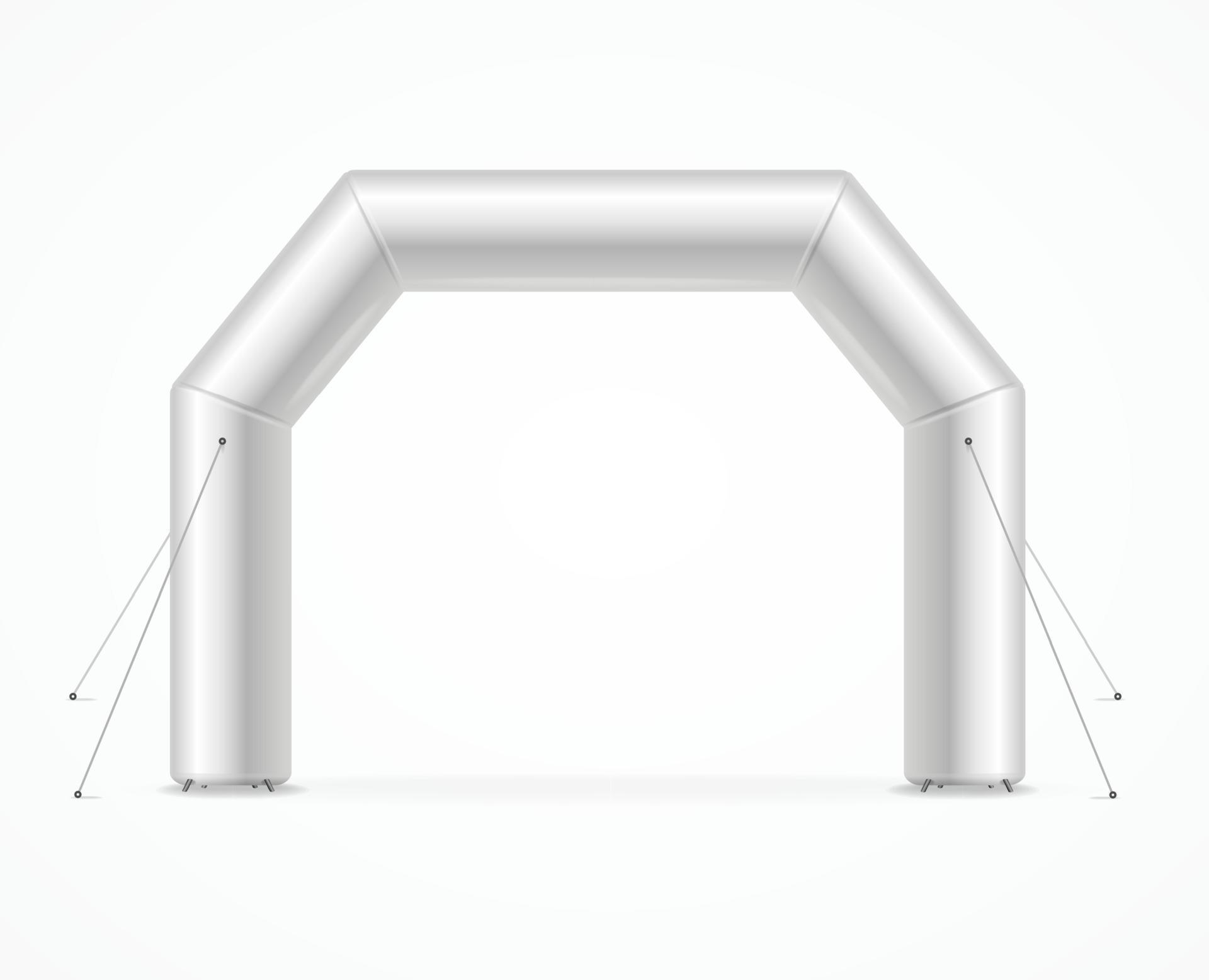 Realistic Detailed 3d Blank Square Inflatable Archway Template Mockup