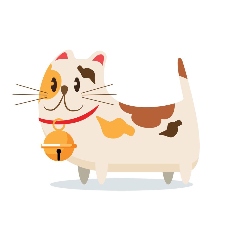 cat cartoon character vector illustration