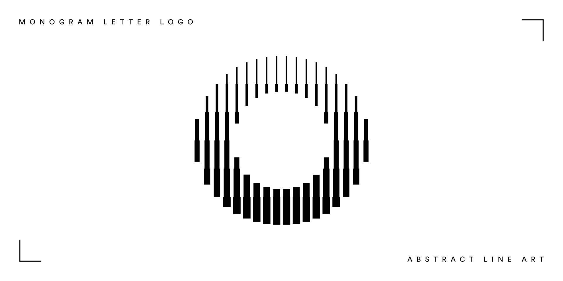 línea abstracta arte letra o monograma logo vector