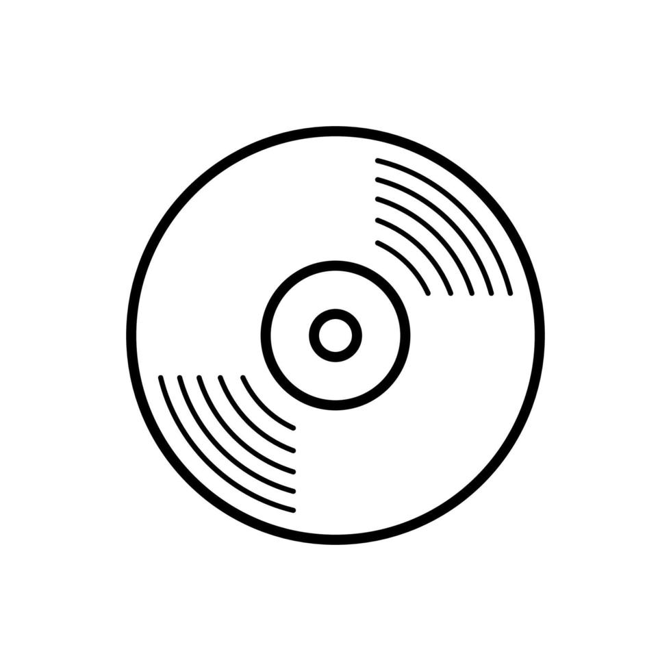 Plantillas de diseño de vector de icono de disco de vinilo