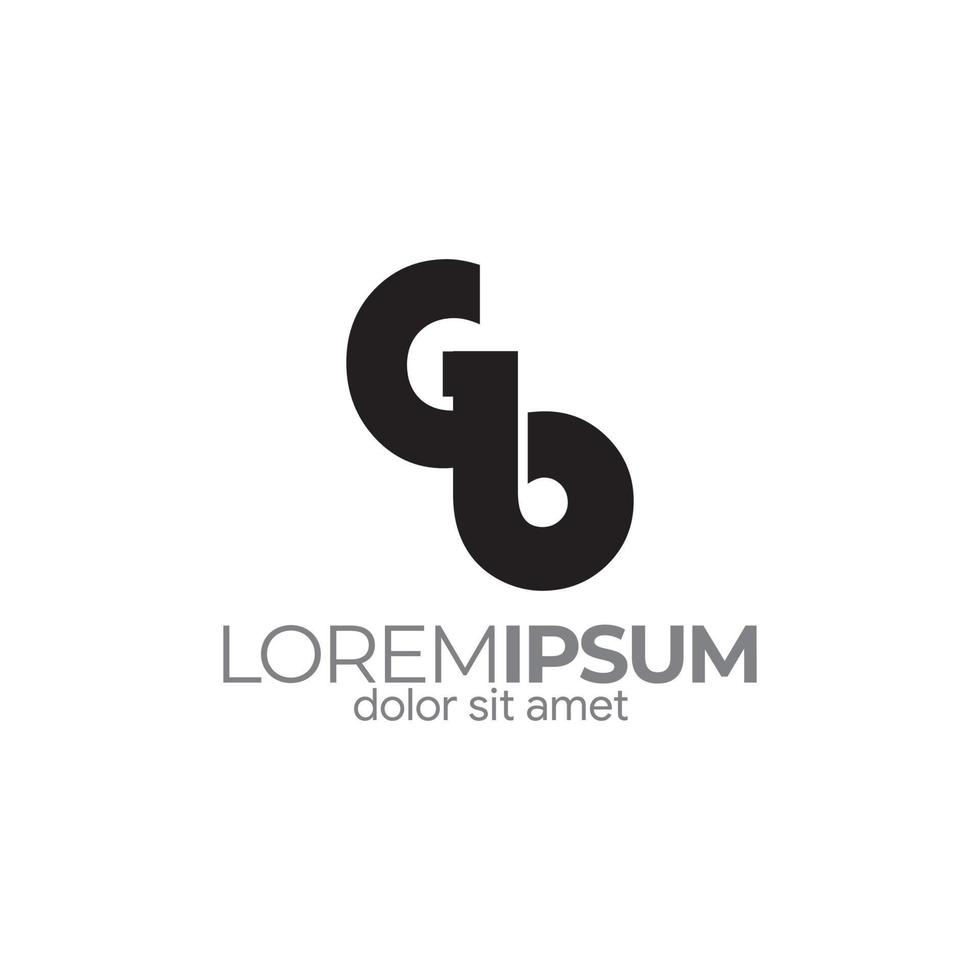 Letter GB Monogram Logo vector