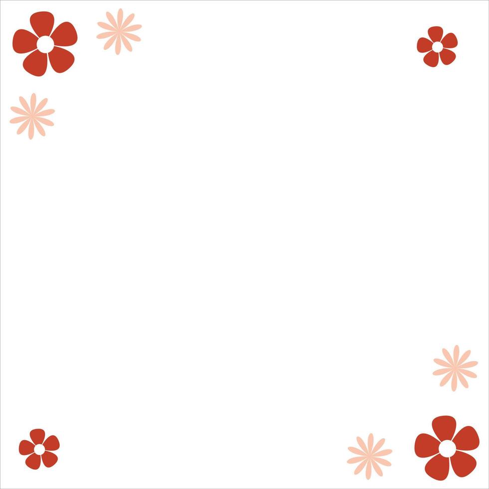 Flower border design vector