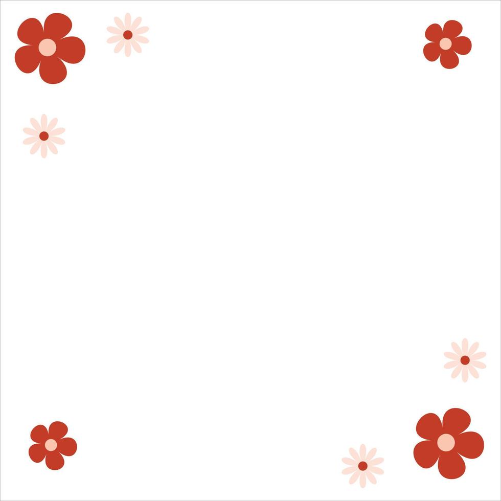 Flower border design vector