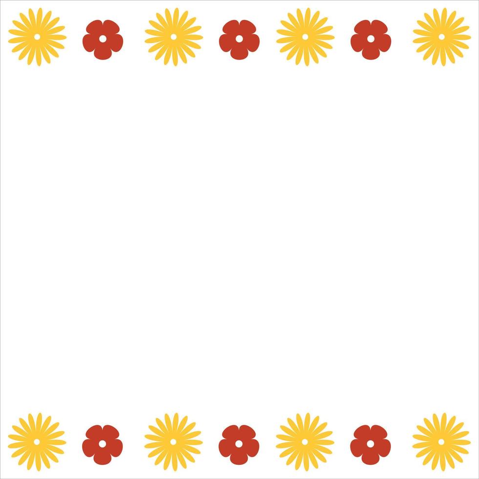 Flower border design vector