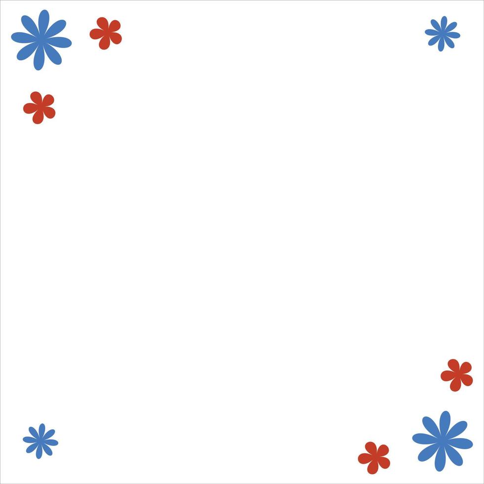 Flower border design vector