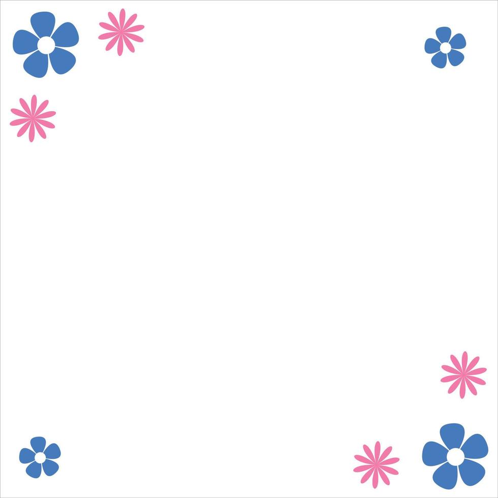 Flower border design vector