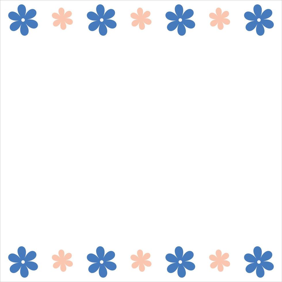 Flower border design vector