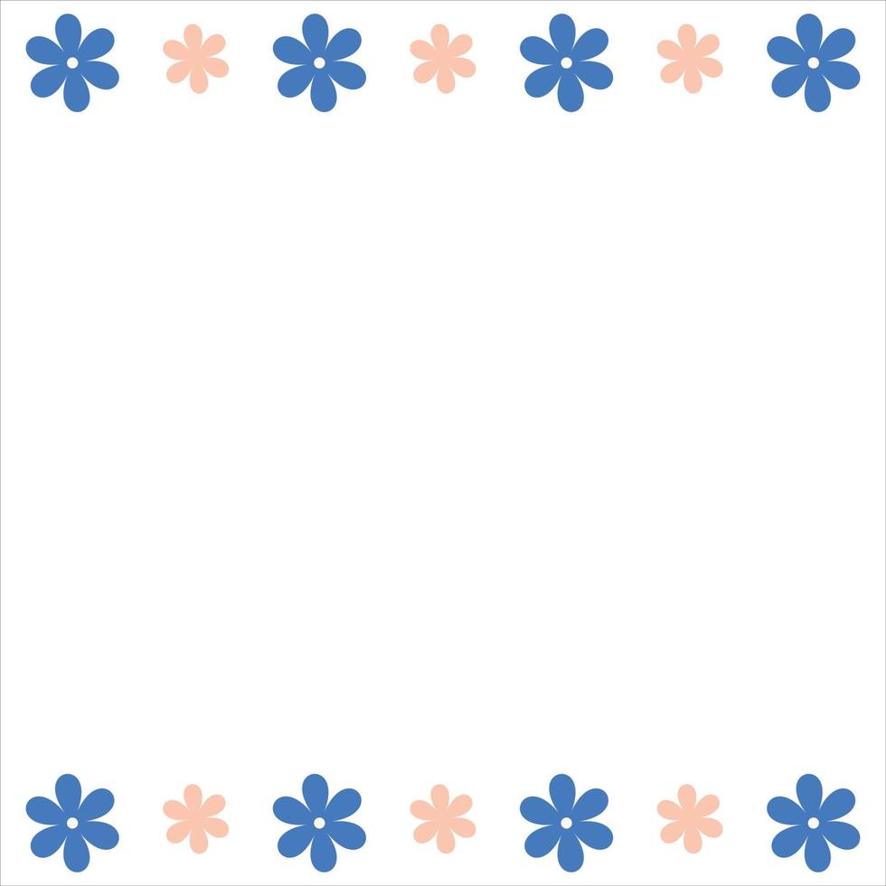 Flower border design vector