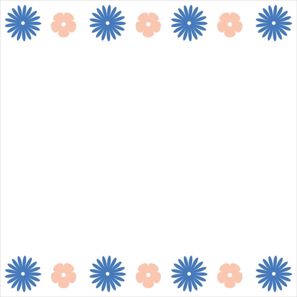 Flower border design vector