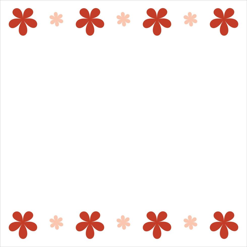 Flower border design vector