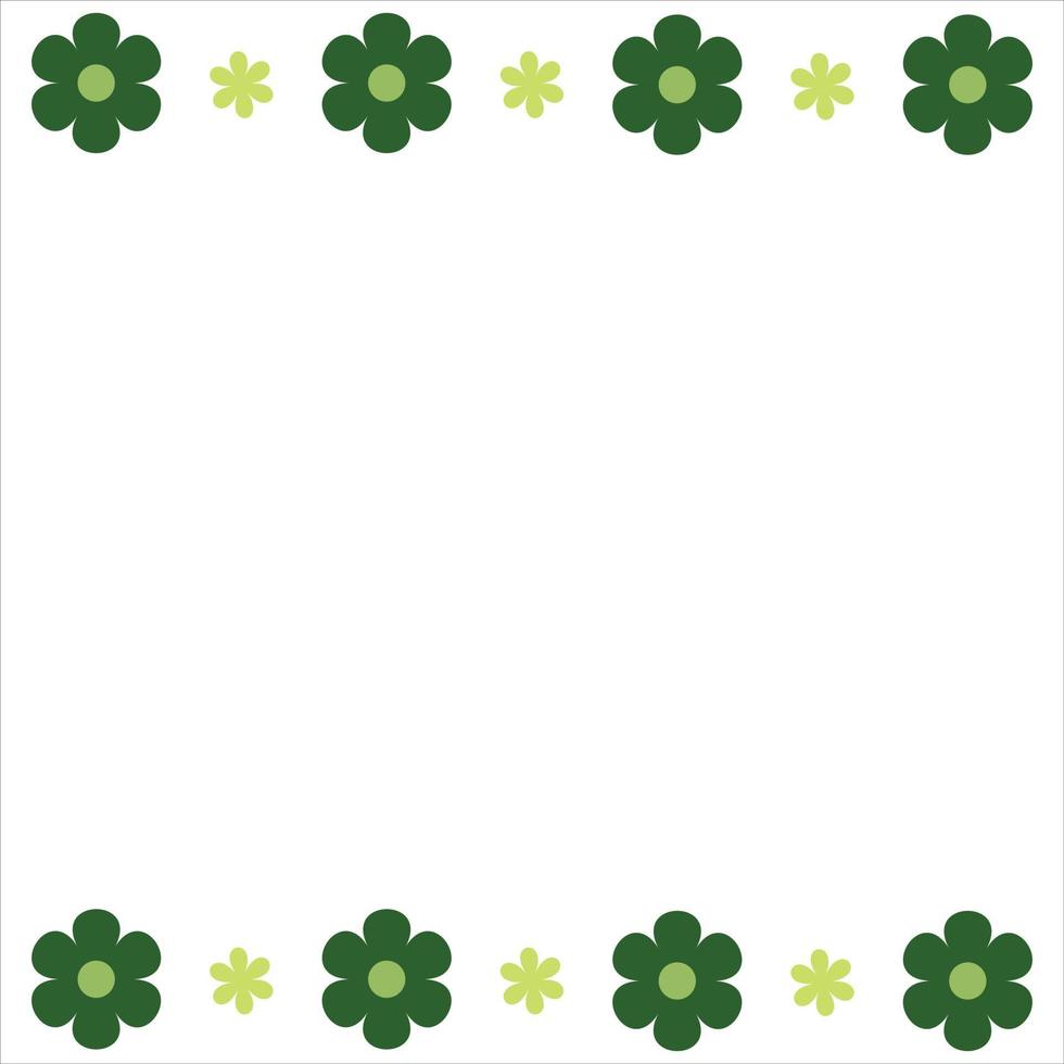Flower border design vector