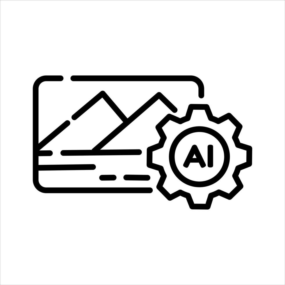 AI generate image outline icon vector