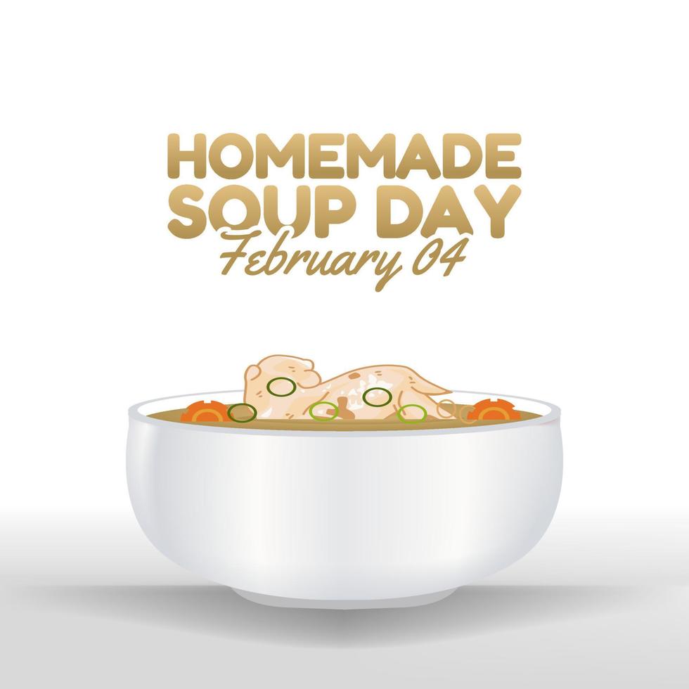 vector graphic of homemade soup day good for national homemade soup day