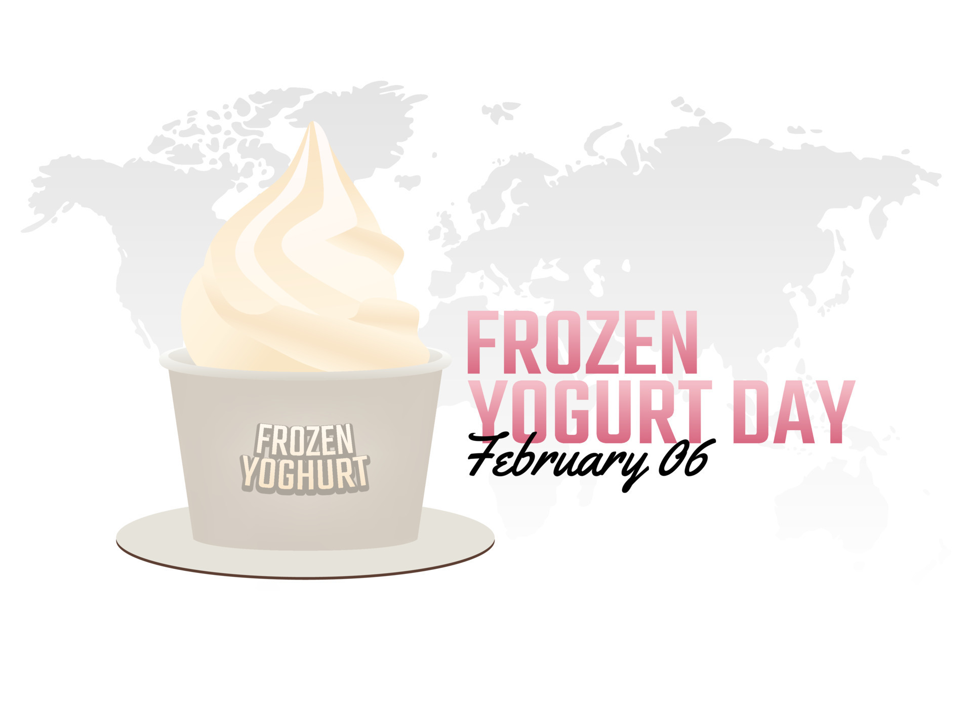 vector graphic of frozen yogurt day good for national frozen yogurt day