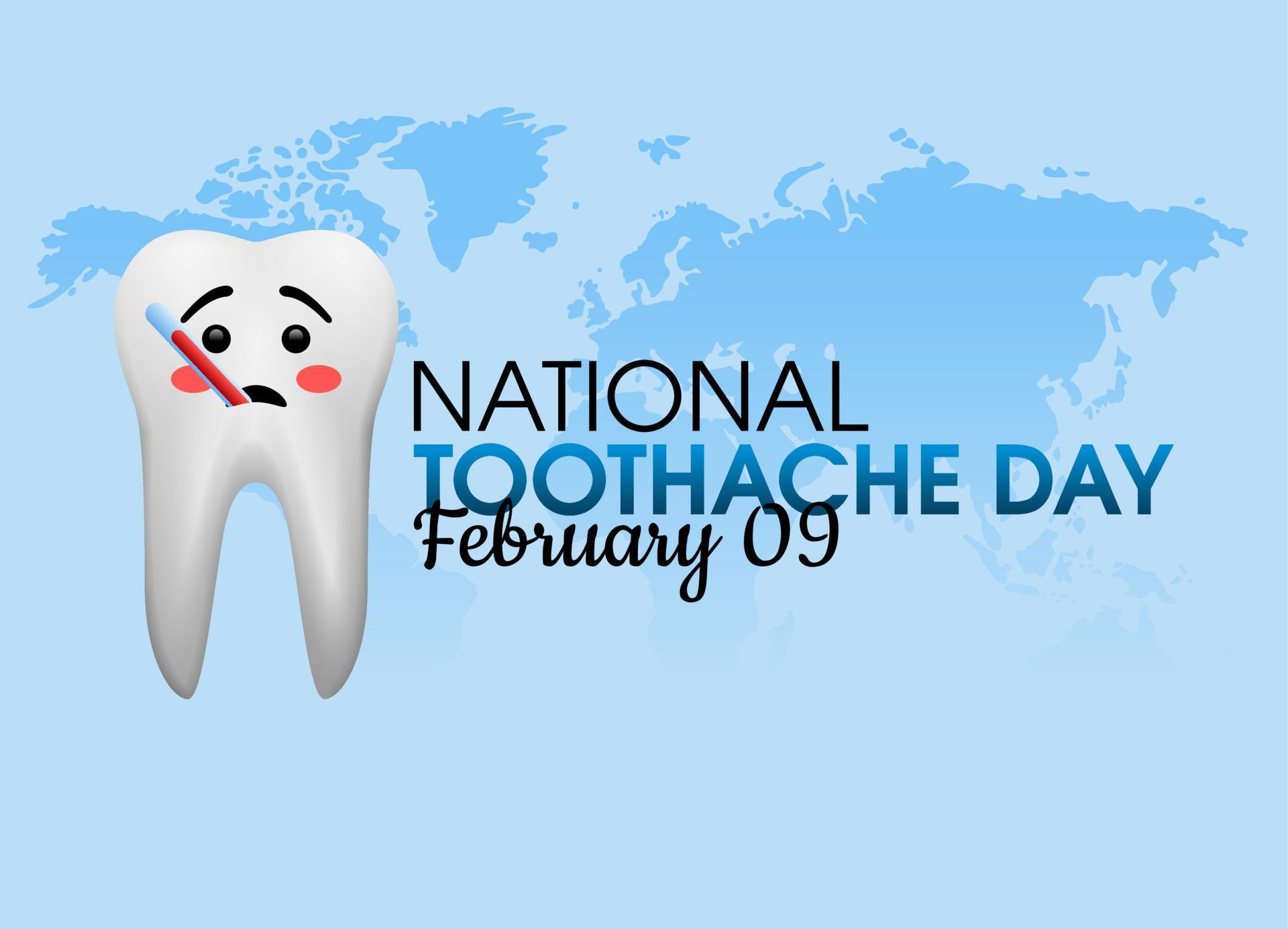 vector graphic of national toothache day good for national toothache