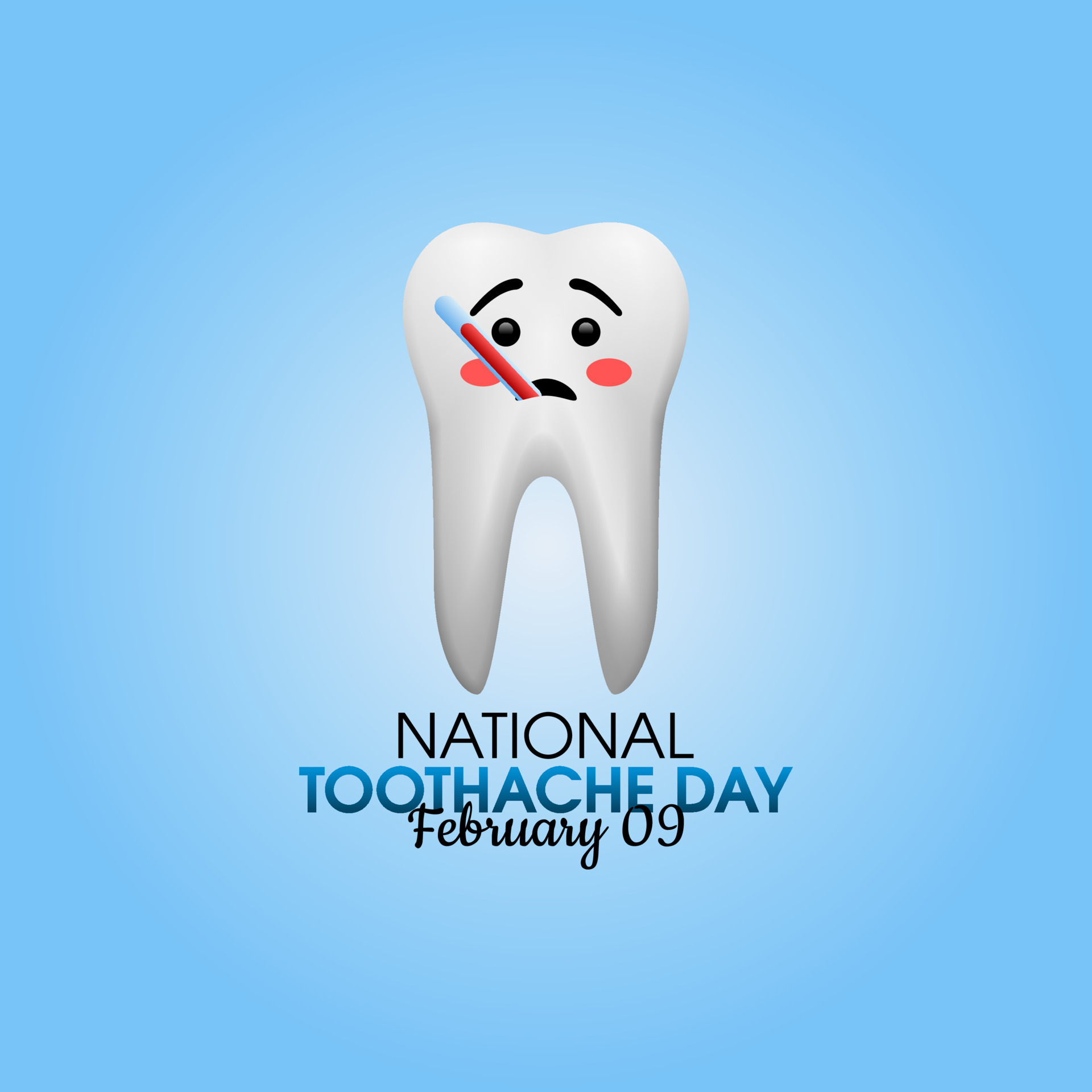 vector graphic of national toothache day good for national toothache