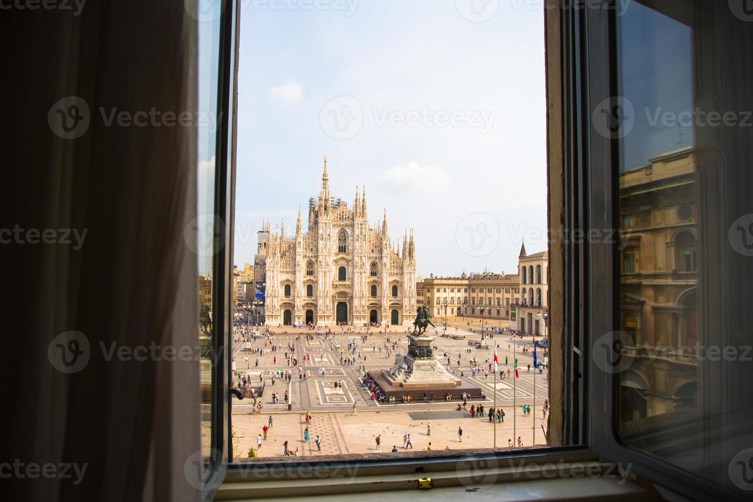 Beautiful view the Duomo cathedral, Milan, Italy photo