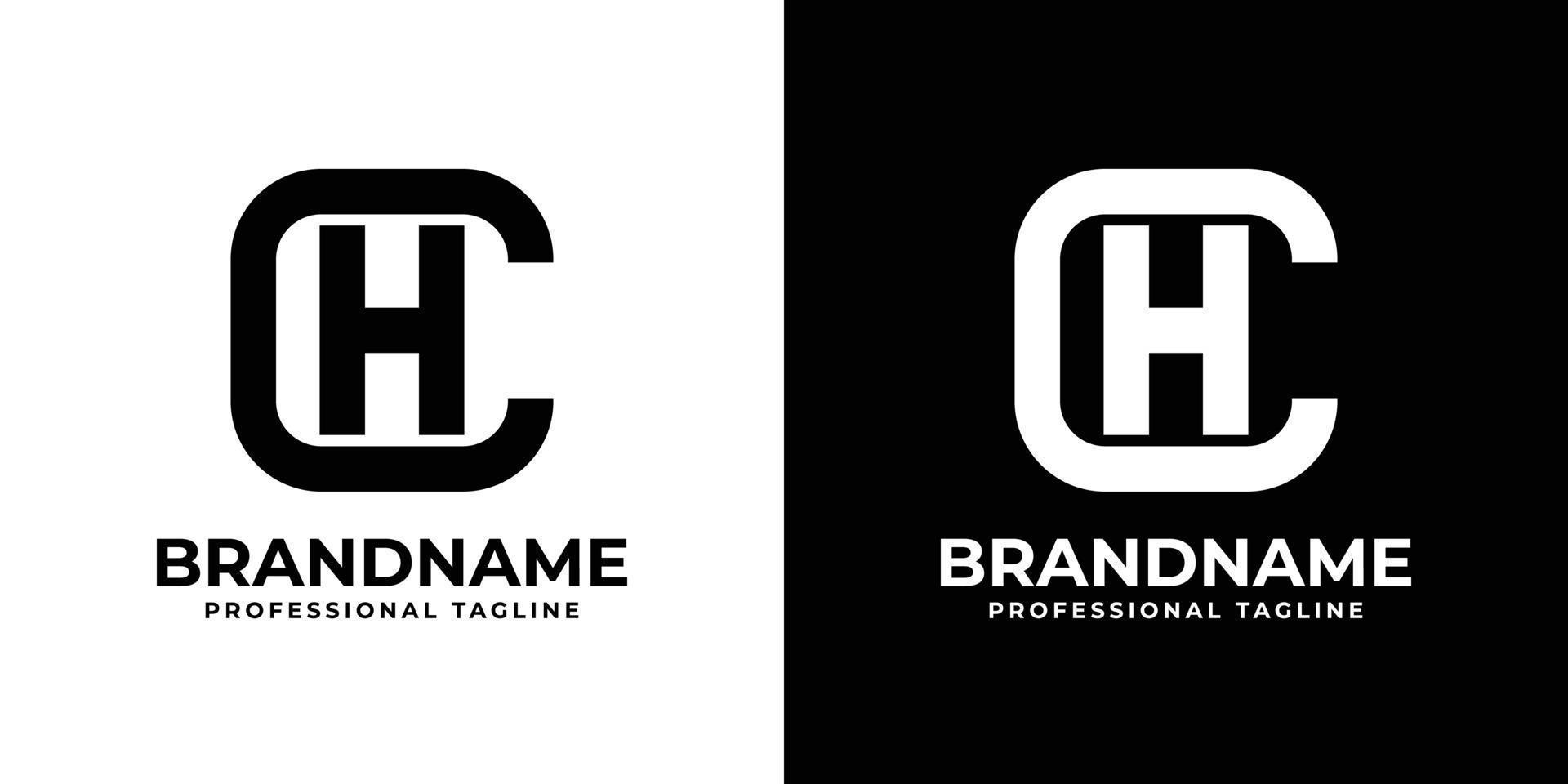 Simple CH or HC Monogram Logo, suitable for any business with CH or HC initial. vector
