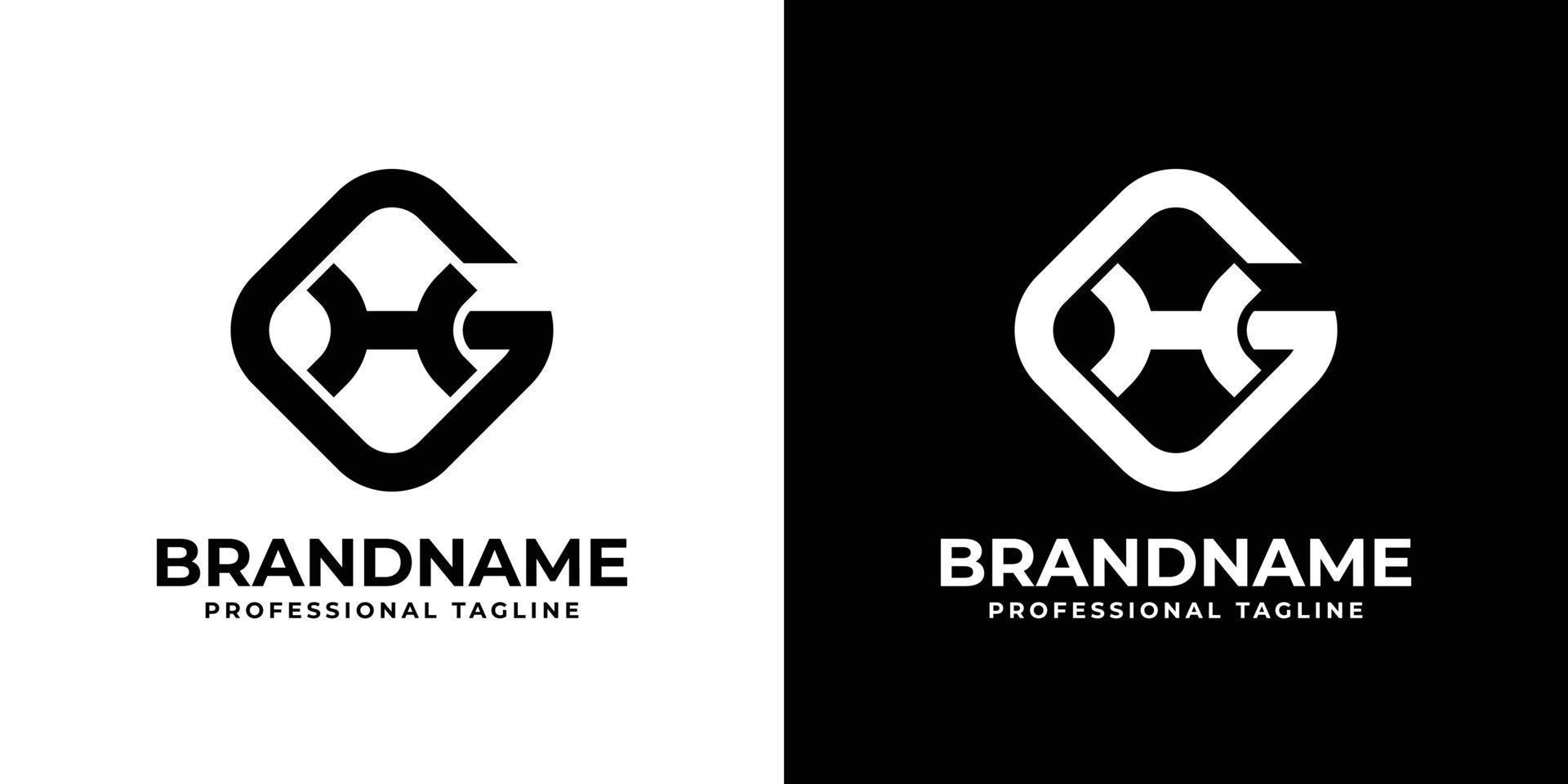 Simple GH or HG Monogram Logo, suitable for any business with GH or HG initial. vector