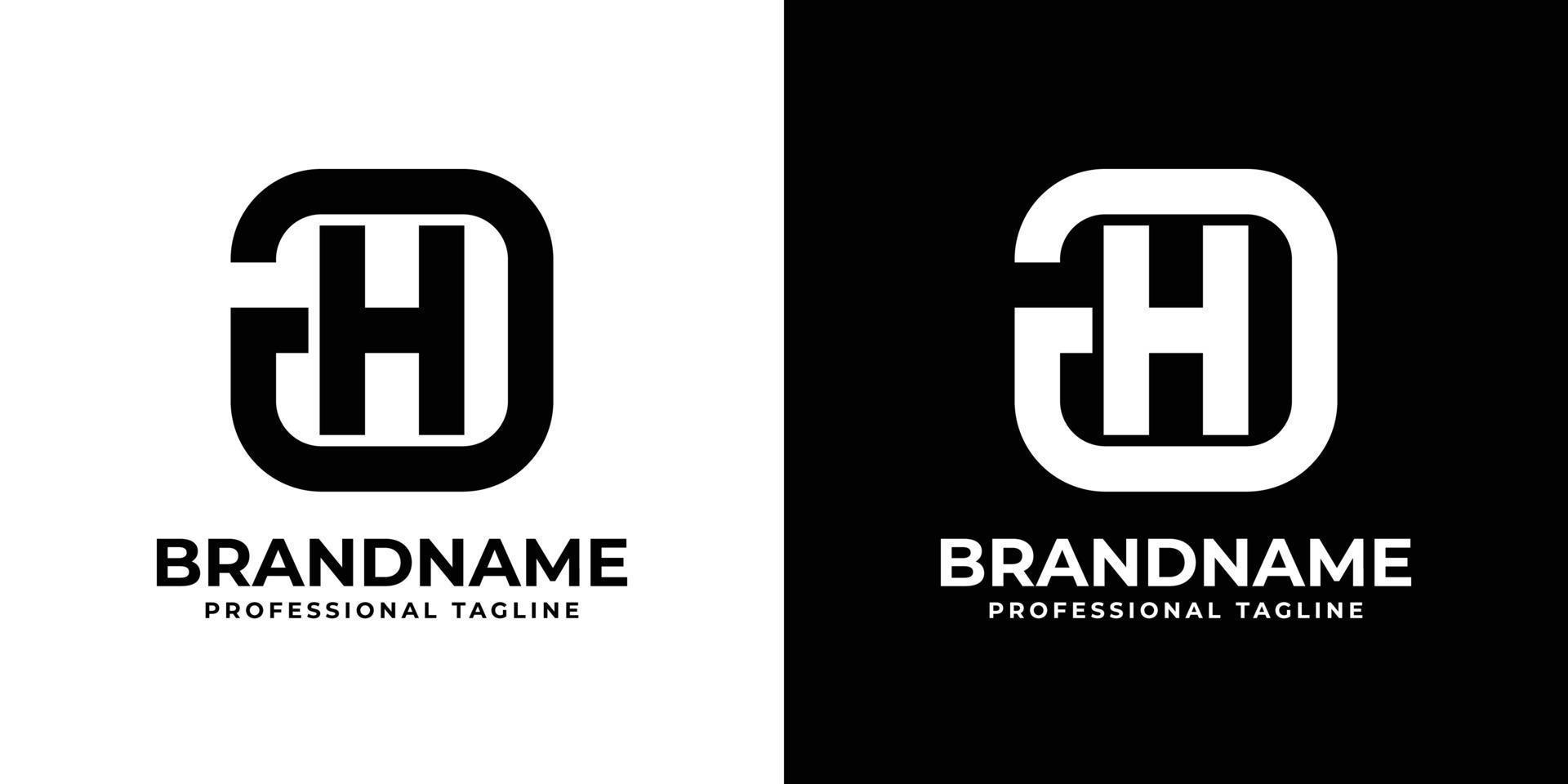 Simple AH or HA Monogram Logo, Suitable for any business with AH or HA initials. vector