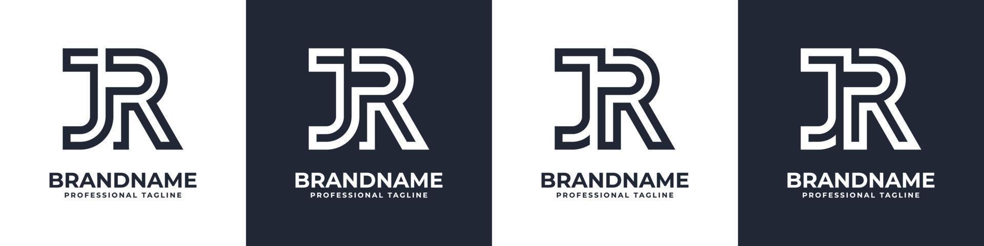 logotipo de monograma jr simple, adecuado para cualquier negocio con inicial jr o rj. vector