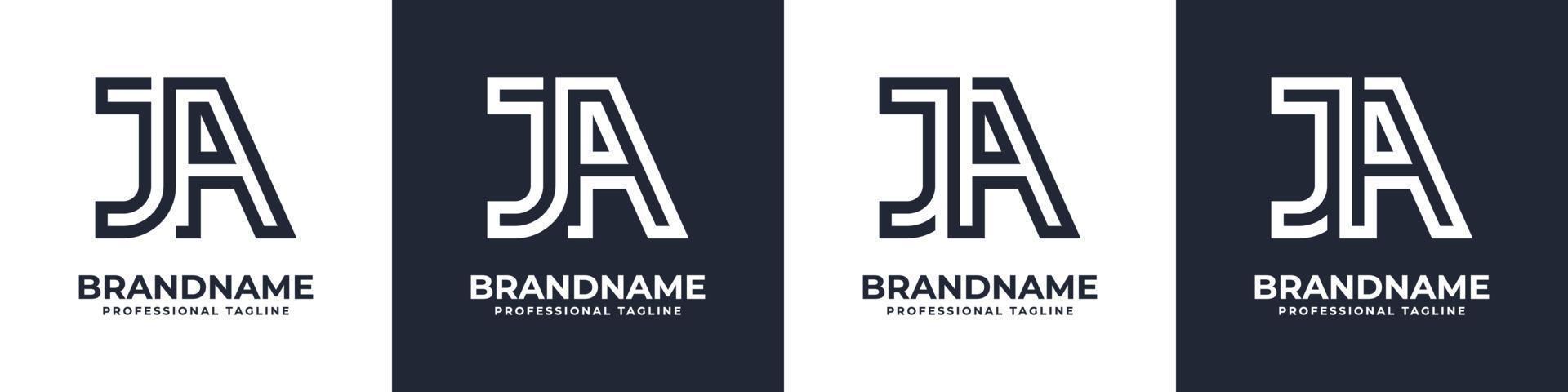 logotipo simple del monograma ja, adecuado para cualquier negocio con la inicial ja o aj. vector